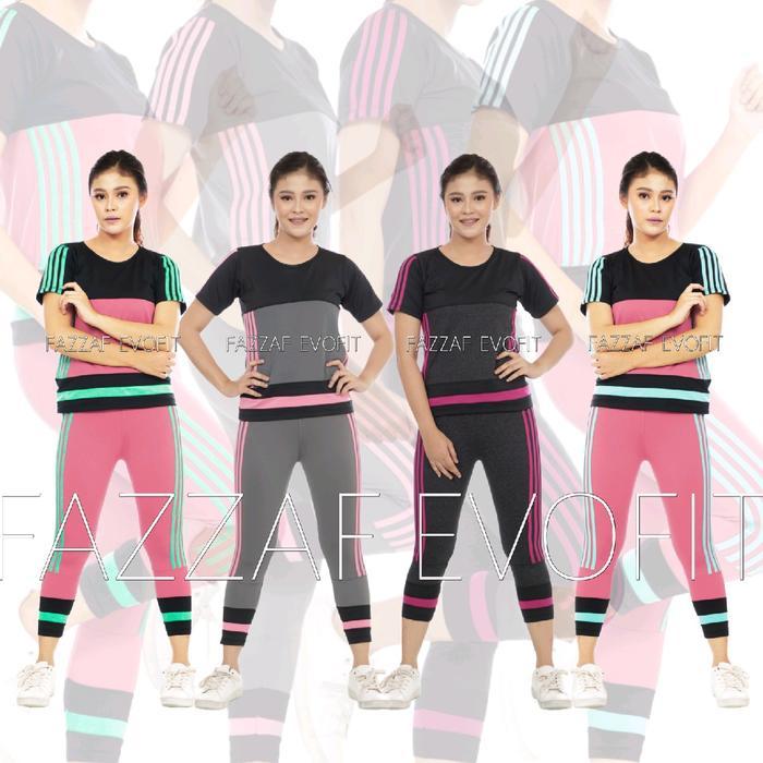 Candy Sports Baju Senam Wanita Baju Senam Aerobic Baju Senam Wanita Bahan Import Setelan Olahraga