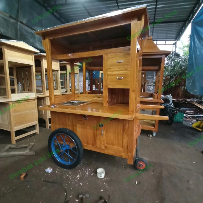 Gerobak Mie Ayam / Gerobak Mie Ayam Paten / Rombog mie ayam - gerobak, Kayu Jati