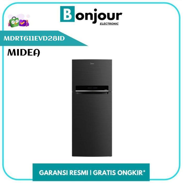 Kulkas Midea Inverter MDRT611EVD28ID 473 Liter Kulkas 2 Pintu Midea Top Freezer