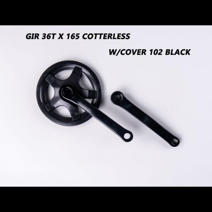 Gir Crankset Crank Set Single Speed Sepeda Lipat Mtb 36T By United
