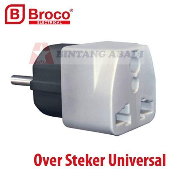 Broco Colokan Listrik Over Steker Sambungan 3 Kaki / Kaki Gepeng - Sni Pasti Ori