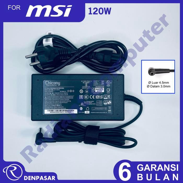 Adaptor Charger MSI Chicony GF63 Thin 10SC 10UC 10UD 11SC 11UC 11UCX 11UD