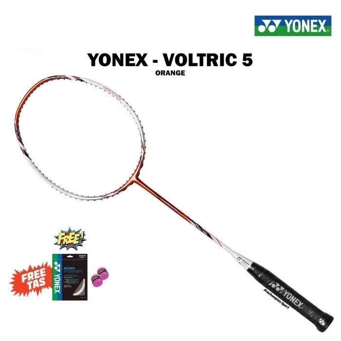 YONEX Raket Badminton Voltric 5 - Orange & White Lime