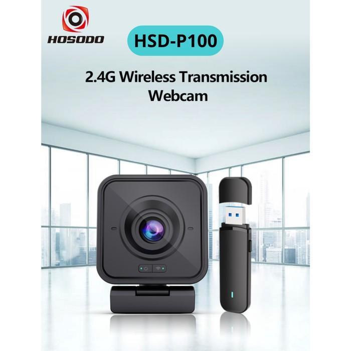 HOSODO HSD-P100 Portable Wireless Webcam Full HD for Meeting Streaming