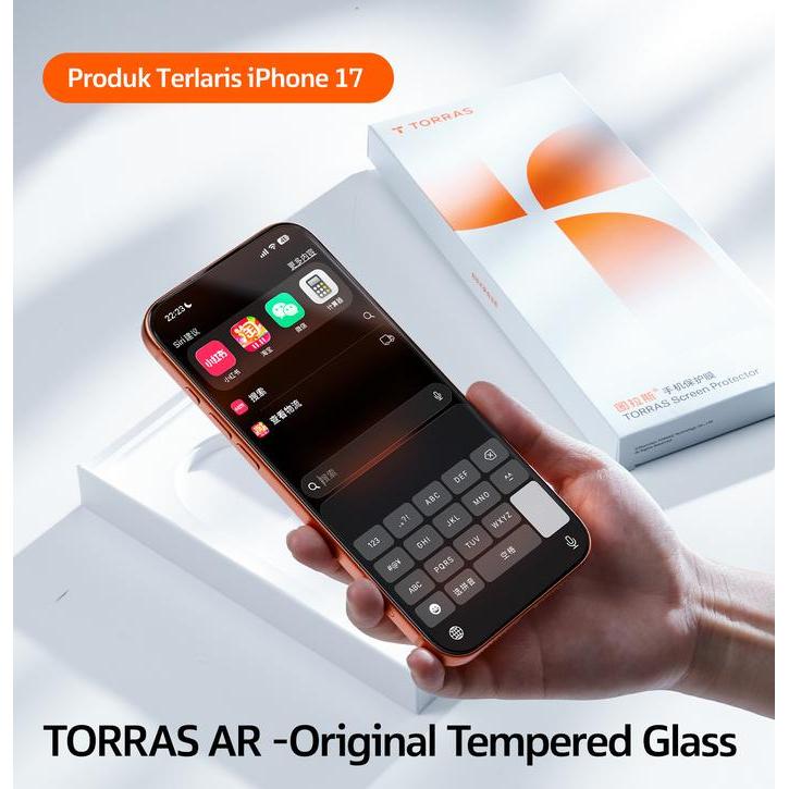 AR-OriginalTORRAS AR Original tempered glass 3D UItra compatible for tempered glass iphone 17 Pro