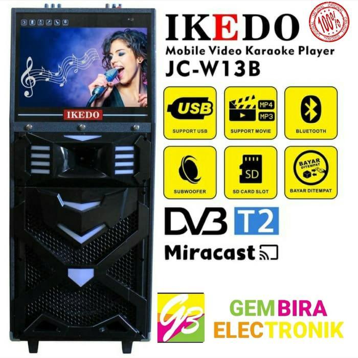 Speaker Bluetooth Ikedo Portable 16inch LED TV 12inch Speaker karaoke