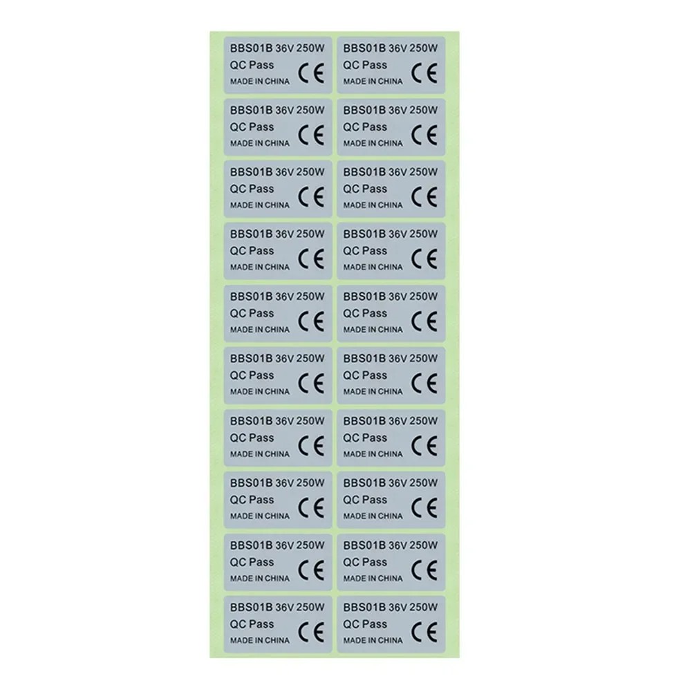 20Pcs Ebike Electric Bicycle Sticker PVC Stickers For BAFANG 36V 250W/48V 750W01/BBSHD Electric Bike