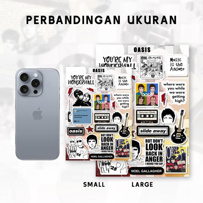 OASIS BAND STICKER PACK STIKER ANTI LUNTUR TAHAN AIR STICKER AESTHETIC