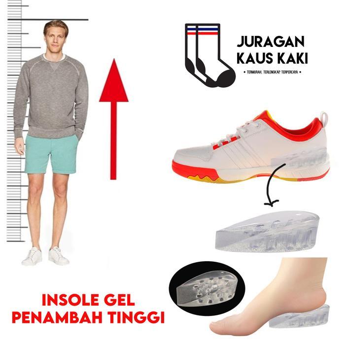 Bantalan Silikon Gel Sol Sepatu Peninggi Penambah Tinggi Badan Uni