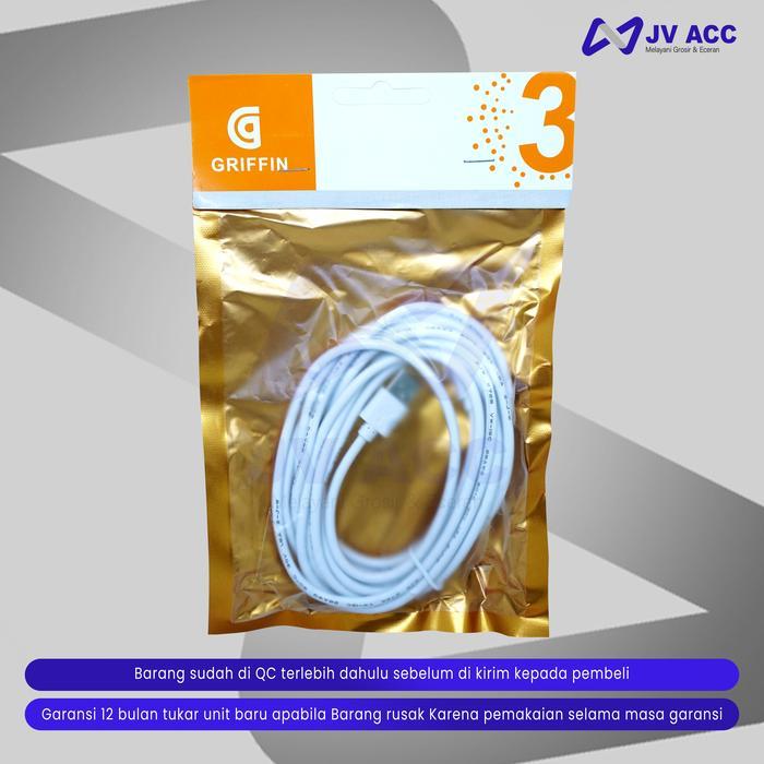 KABEL DATA CHARGER HP/CCTV GRIFFIN MICRO USB / TYPE C 3 METER UNIVERSAL