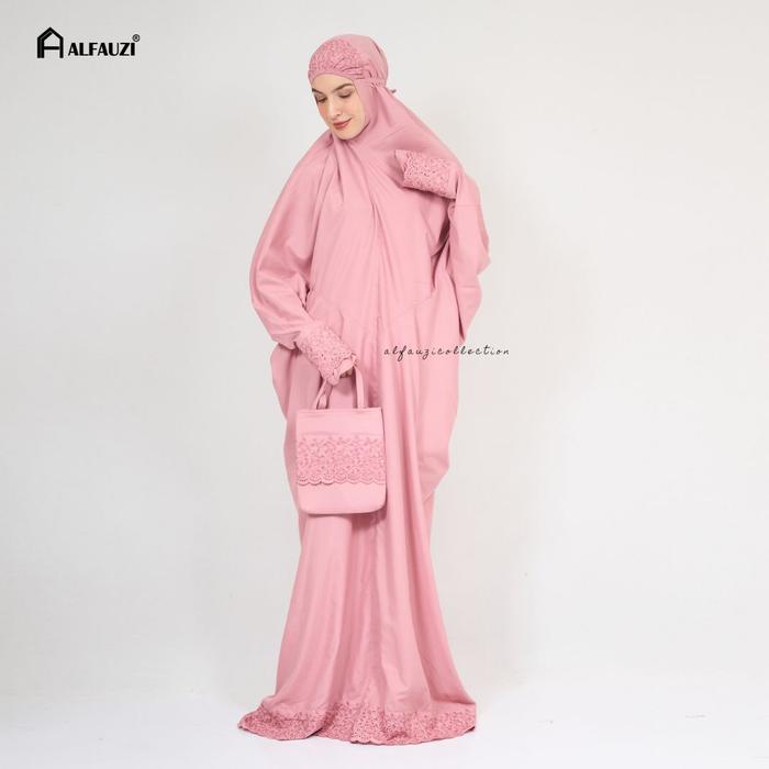 ALFAUZI - Mukena Terusan Siti Khadijah / Mukena Dewasa / Mukena Katun Mikro