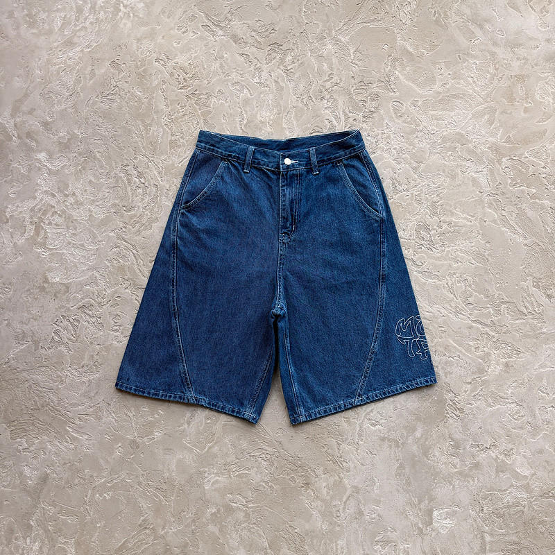 Dark Blue Outerwear Shorts Fashion Mertra Street Style Harem Jeans Harajuku Summer Hip Hop Men Women