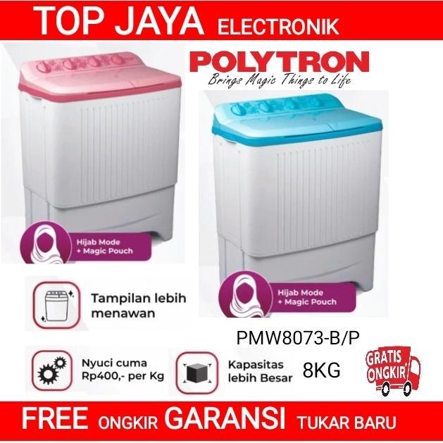 MESIN CUCI POLYTRON 8KG TWINS TUB NEW SERIES BARU BERGARANSI RESMI - DUS dari PABRIK