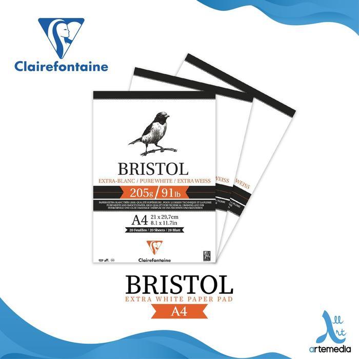 TERBARU Clairefontaine Bristol A4 Extra White Paper Pad Kertas Gambar