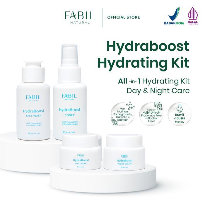DISKON Paket Skincare Haji & Umroh Fabil Hydraboost Hydrating Kit - Paket Perawatan Kecantikan Yang