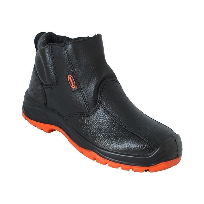 Lariss Maniss Dr Osha Jaguar 9225 S1 Safety Shoes Ankle Boot With Zipper - Black