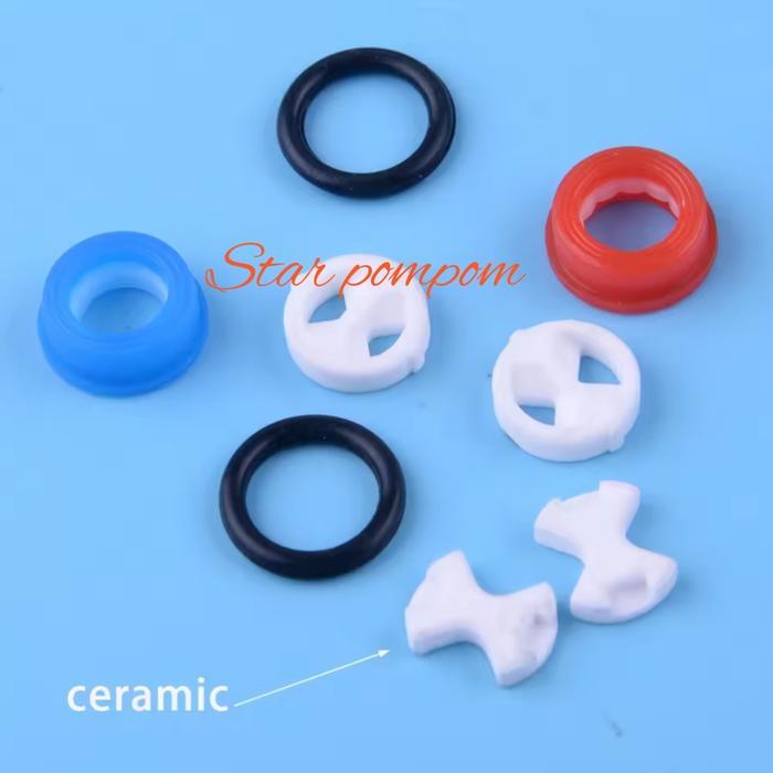 sparepart jantung keran air ceramic isi jantung kran Air Kuningan karet jantung kran dalaman jantung
