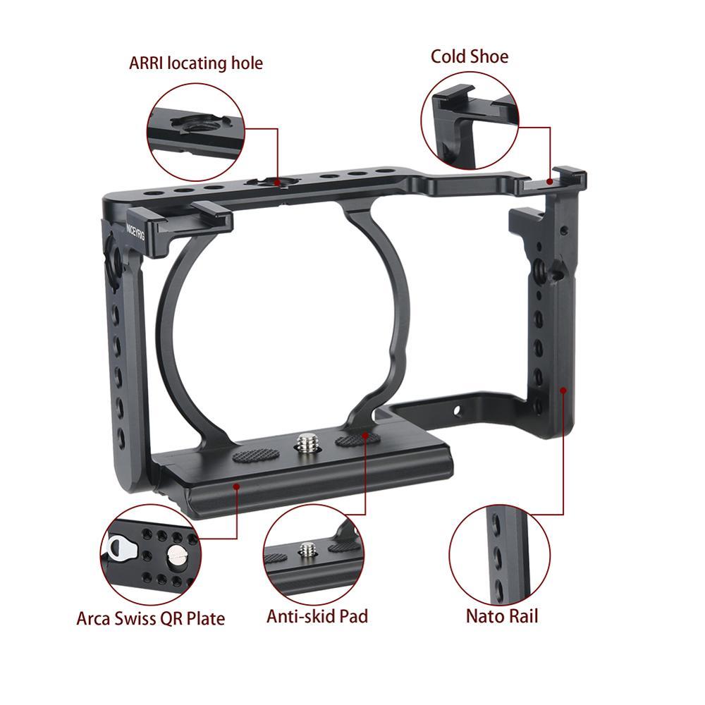 . Niceyrig For Sony A6400 A6500 A6100 Single Camera Cage With Cold Shoe -