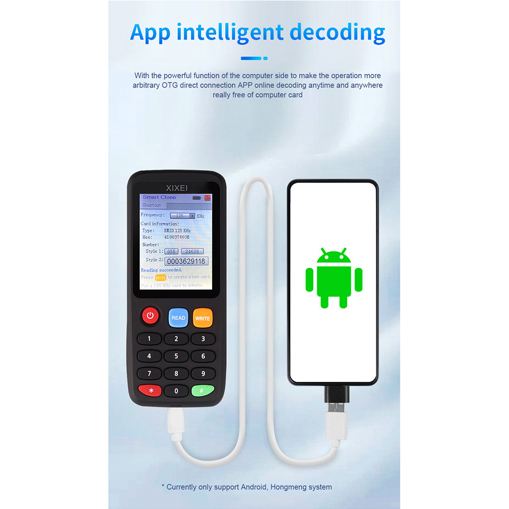 . Nfc Smart Chip Reader X7 Android Rfid Id Ic Card Copier Ntag215 -
