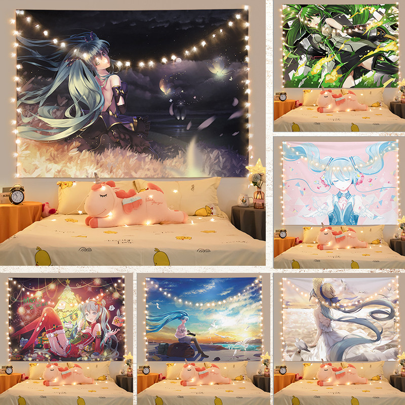 Ashou Anime Girl Tapestry Pink Room Decor Tapestry Wall Hanging Anime Wall Decor Home Kawaii Room
