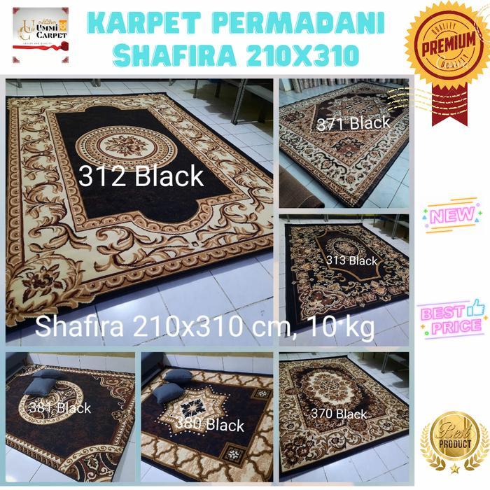 karpet jumbo 210x310 permadani karpet lantai besar hitam black