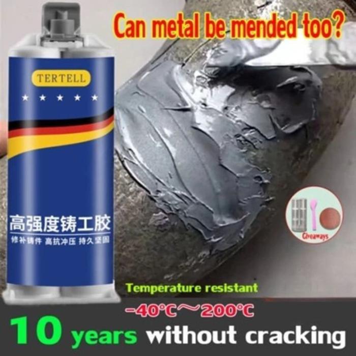 Lem Besi AB TERTELL Tahan Panas Industrial Metal Repair Glue / Lem AB SUper Kuat / Lem Perekat Besi