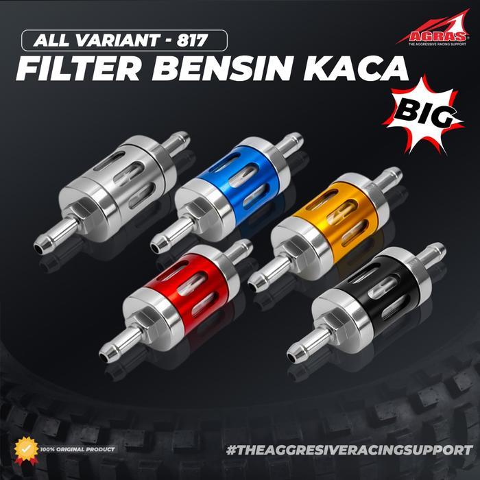 Filter 817 - Filter Bensin Kaca Aluminium Original Agras Universal Motor Anti Mampet