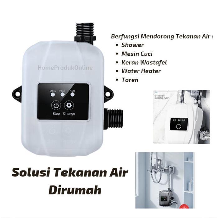 ` Booster Pump Otomatis Pompa Booster Pendorong Air Mesin Pendorong Air Shower Water Heater Booster