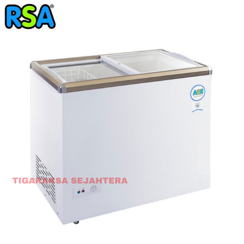 CHEST FREEZER RSA XS-320 CHEST FREEZER KACA DATAR 288 Liter FREEZER GESER