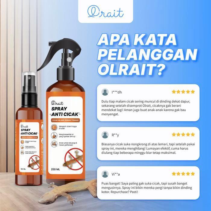 ` Olrait Racun Cicak Mengusir Cicak Paling Ampuh Pembasmi Cicak Aman 100% Spray