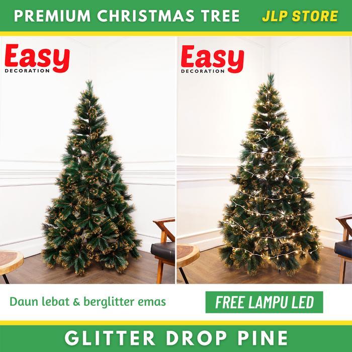 Bisa E-Faktur Pohon Natal Gold / Emas 1 Meter 1,2 / 4 Feet Christmas Tree