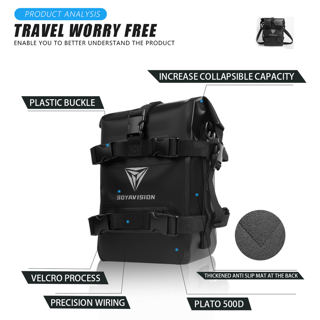 8L 10L 12L Waterproof Bumper Bag for Yamaha Tenere 700 Honda NC750X CB500X Motorcycle Side Frame