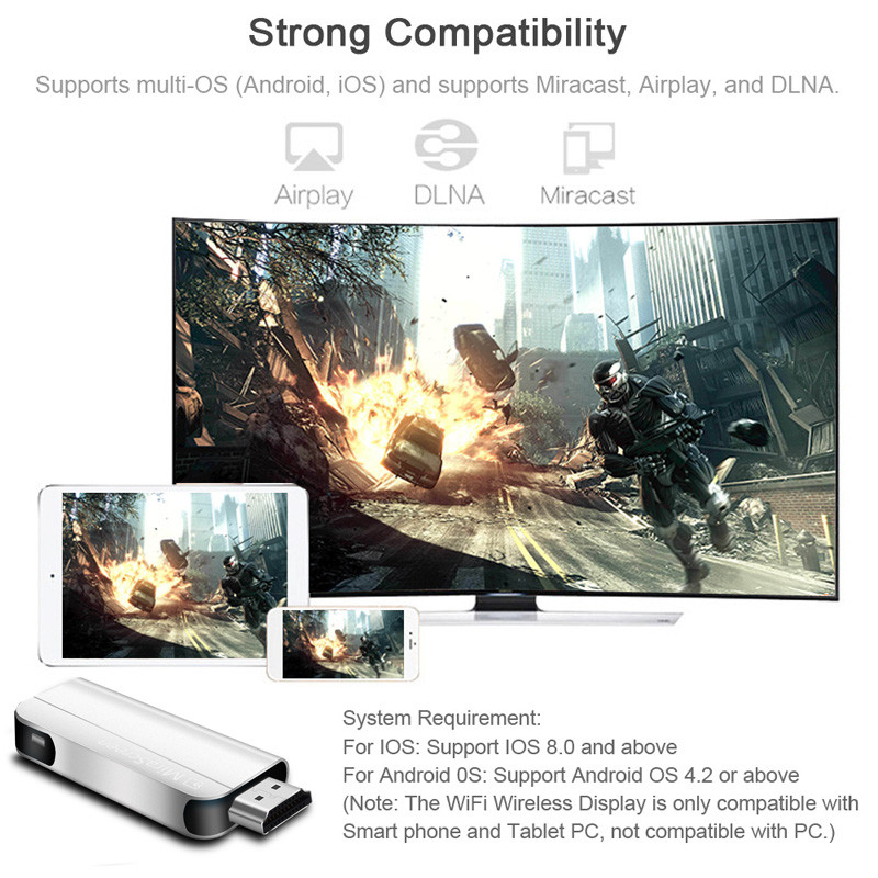 . Wireless Wifi Hdmi-Compatible Video Adapter For Ipad Iphone 11 12 For -