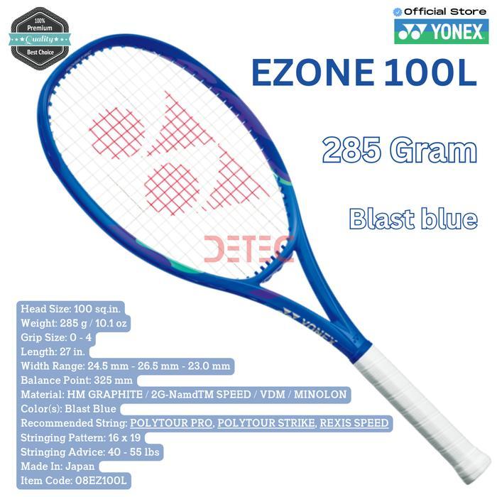 Yonex EZONE 100L 285g Blast Blue - raket tenis