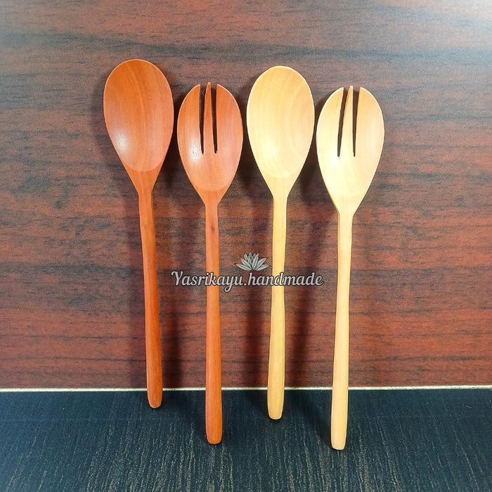 sendok kayu set korea - Sendok garpu kayu set