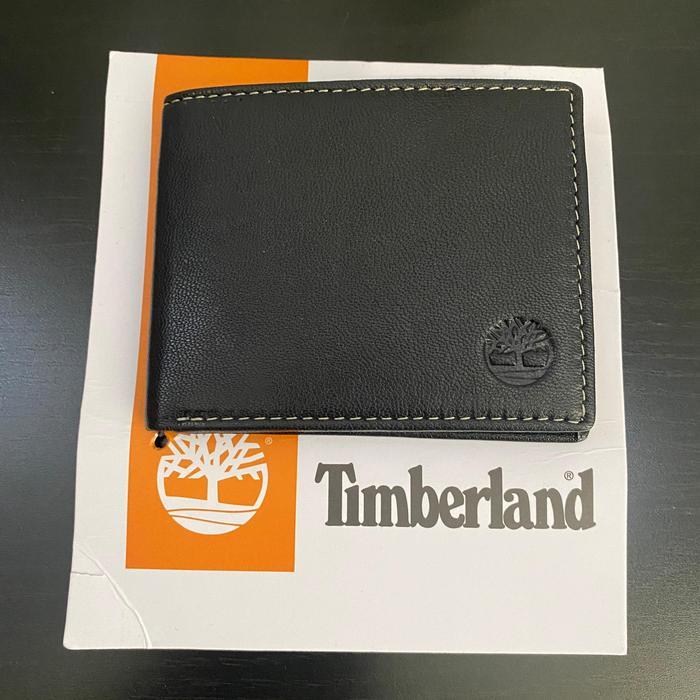 Timberland Leather Wallet + Flip Pocket Dompet 100% Original