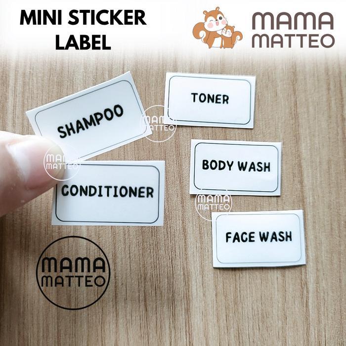 STICKER BENING Label Nama Botol Refill Isi Ulang Stiker Transparan