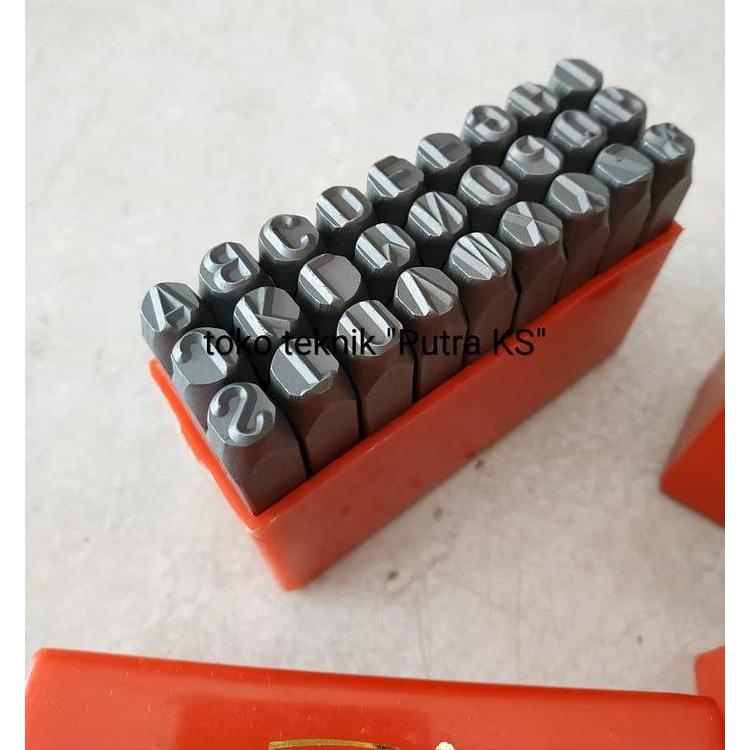 Paket Set Lengkap Alat Ketok Angka Dan Ketok Huruf Ukuran 8Mm