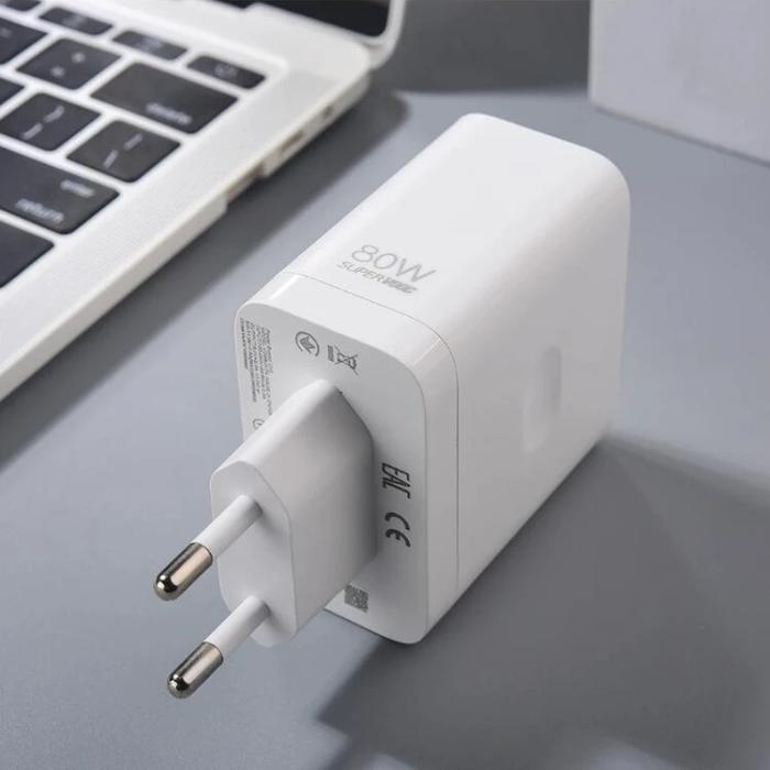80W SuperVOOC EU Charger Fast Charging Power Adapter USB C Cable For Reno 12 11 10 Pro Find X2 X3 X5