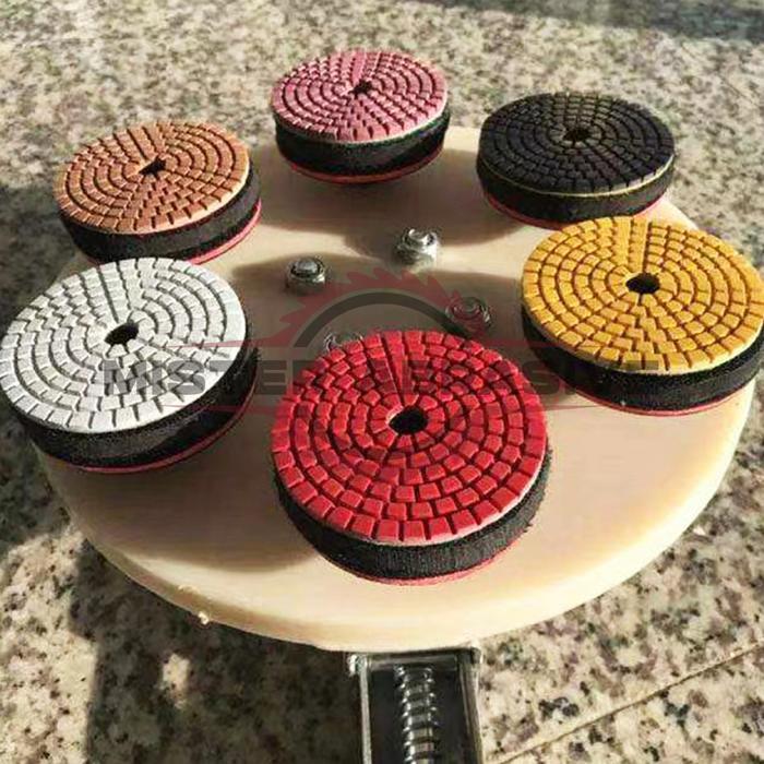 4 Diamond Polishing Pad Poles Marmer Granit Batu Amplas Lantai