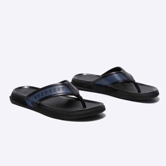 Sandal Pria Jepit Original Store - Iker Hitam Biru Garansi Refund KW Include Box Plastik Paperbag