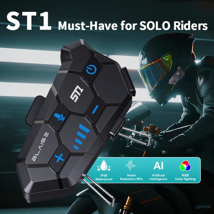 Blaise ST1 Headset Helm Bluetooth/ Headphone Helm Bluetooth/Intercom motor/ Headset Bluetooth Helm