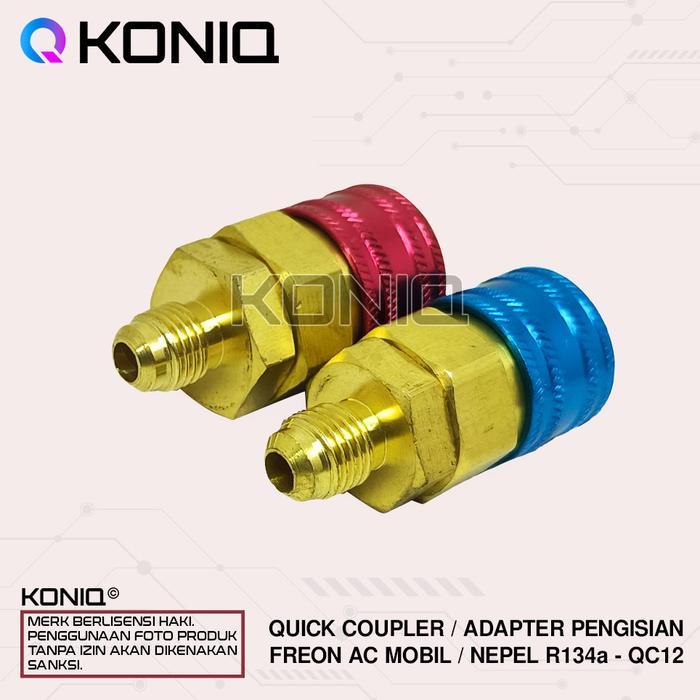 PROMO ADAPTER QUICK COUPLER AC MOBIL R134a / ADAPTOR AC MOBIL R134a / QC12