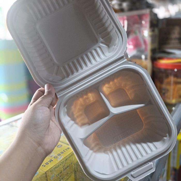 Meal Box Sekat 3 Tebal Kuat isi 50