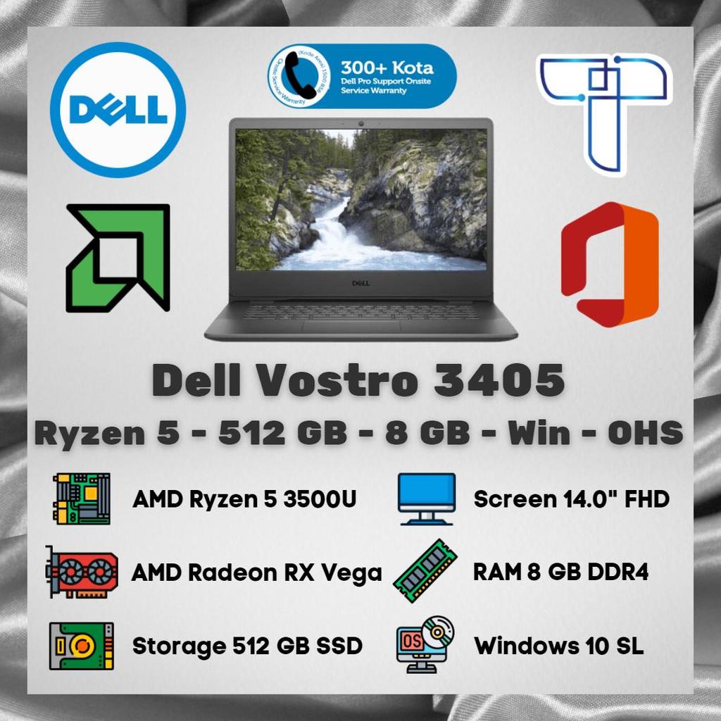 Notebook Laptop Dell Vostro 14 3405 VARIAN - Ryzen 5 - 512 Gb - 8 - Win - OHS