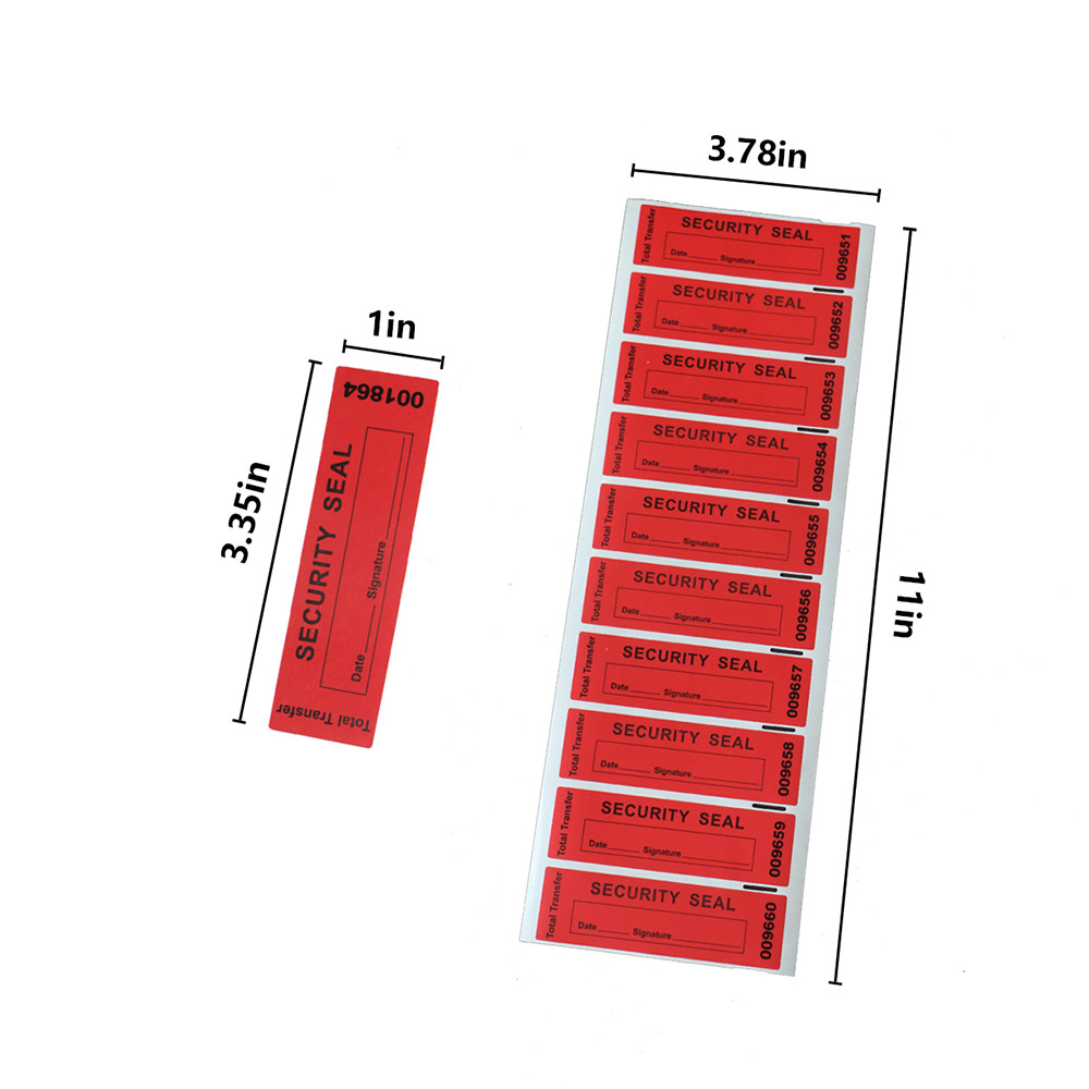 " Red Adhesive Labels Tamper Proof Stickers/Seals Void Seal "