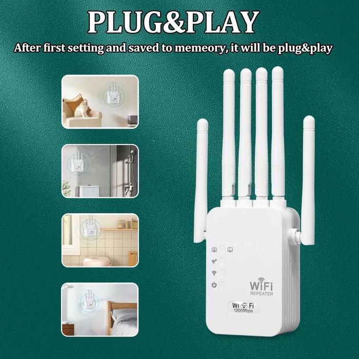 6 Antena Eksternal Wifi Repeater Sinyal Wifi Memperluas Jangkauan Penguat Sinyal Wifi Wireless