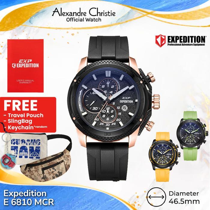 PROMO BESAR Expedition Pria E 6810 MCR E 6810 6810 E6810MCR Rubber Strap Watches
