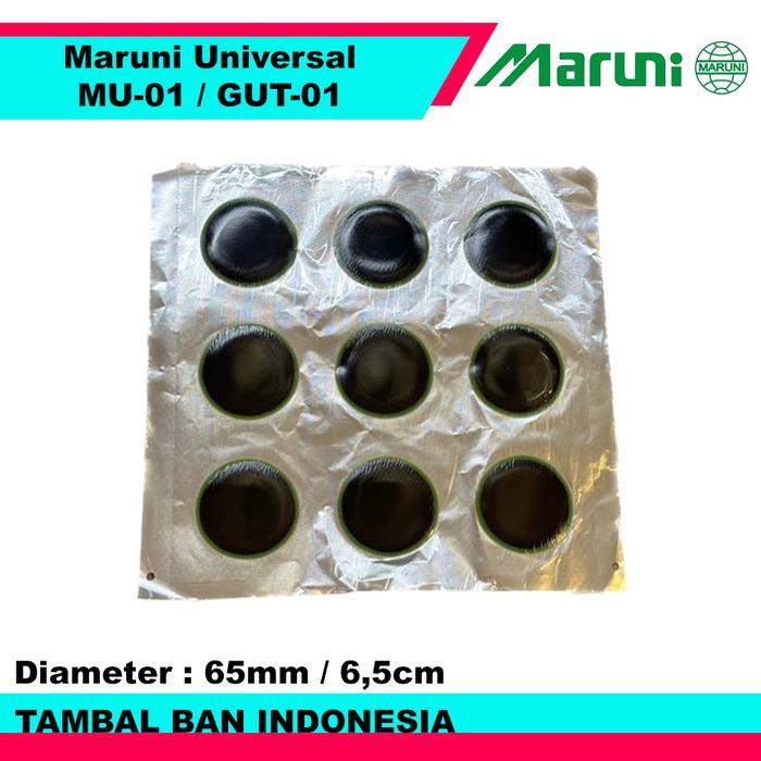 Ready Karet Tiptop Maruni Universal MU-01 Lembar Isi 9pcs - Karet Koyok Tambal Ban Tip Top Bulat