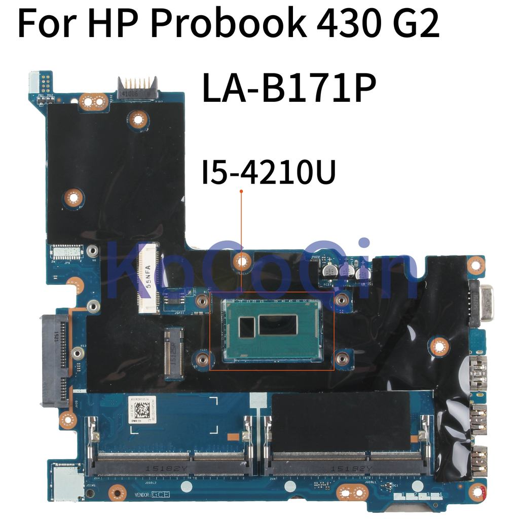 . Kocoqin Laptop Motherboard For Hp Probook 430 G2 I5-4210U Mainboard -